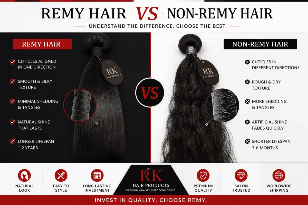 Remy Hair vs Non-Remy Hair comparison
