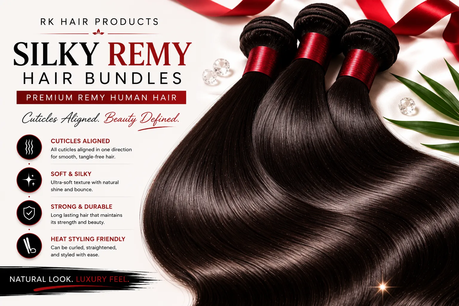 Premium silky Remy Hair bundles