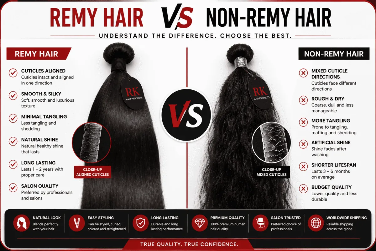 Healthy long Remy human hair extensions
