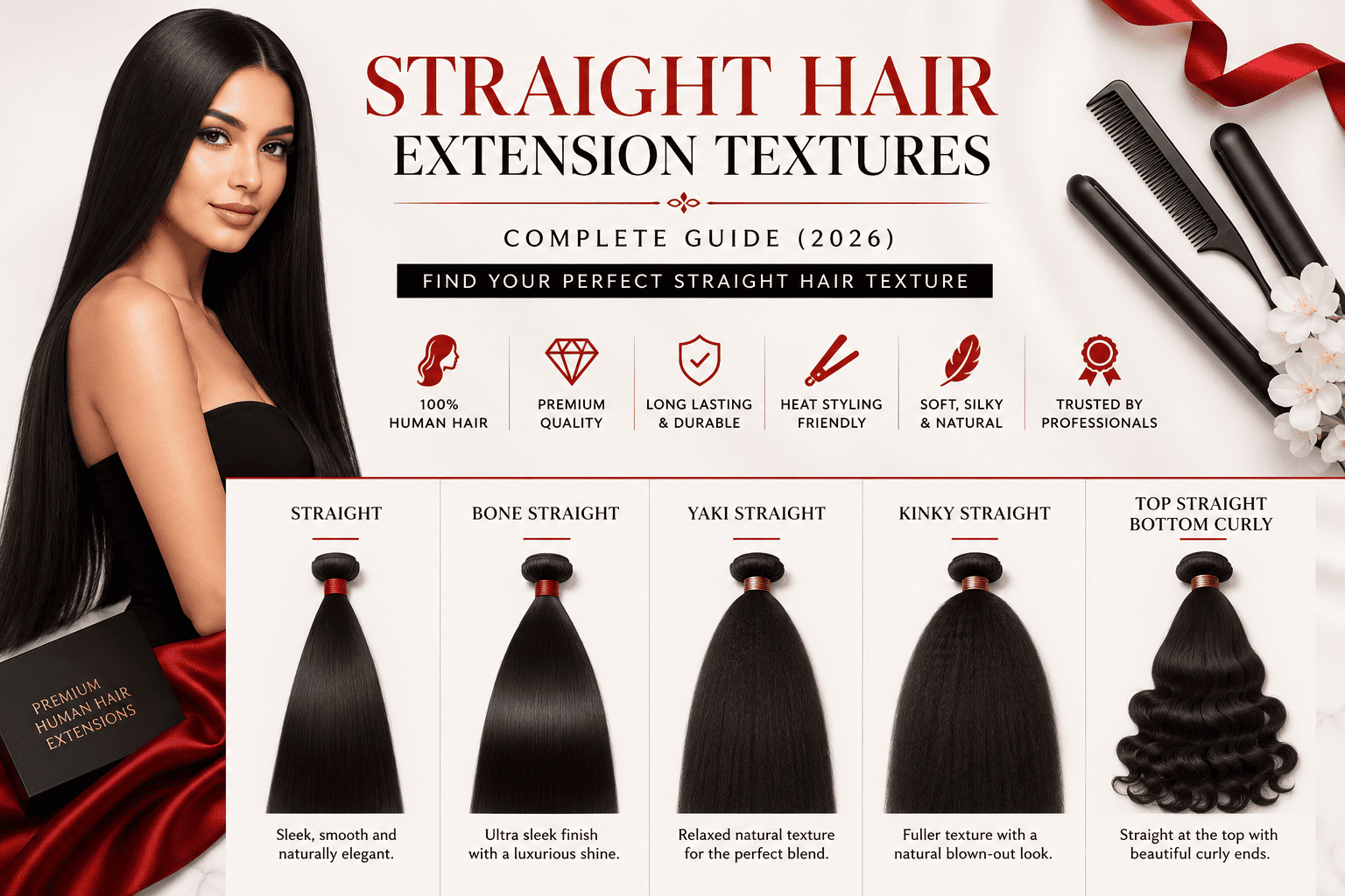 Straight Hair Extension Textures