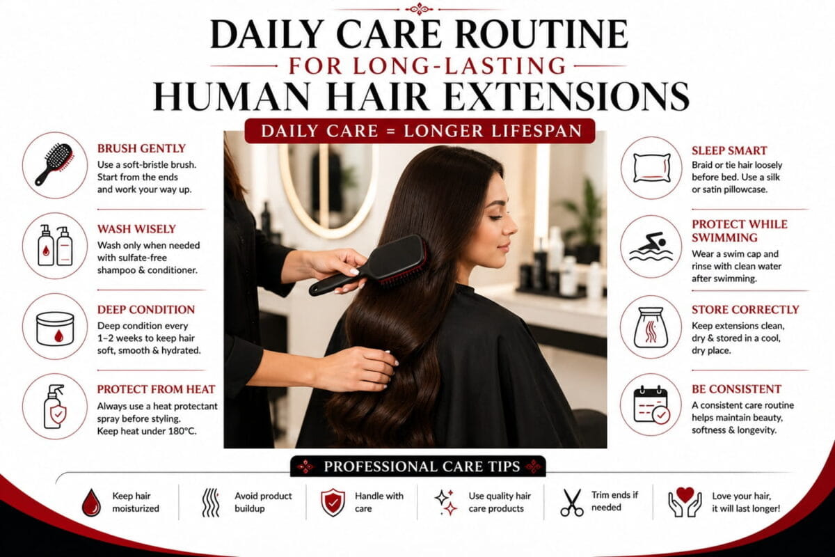human hair extensions
